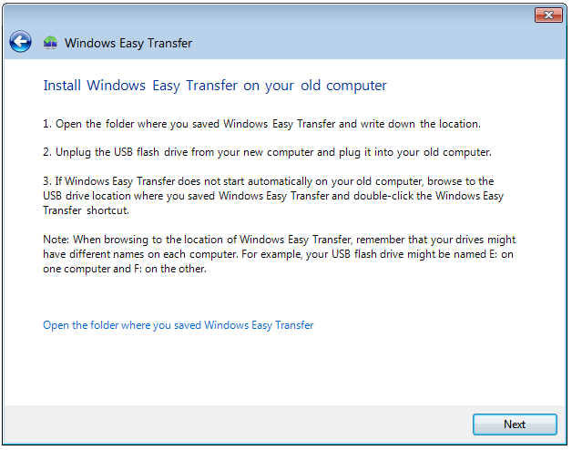 Windows Easy Transfer 2 08