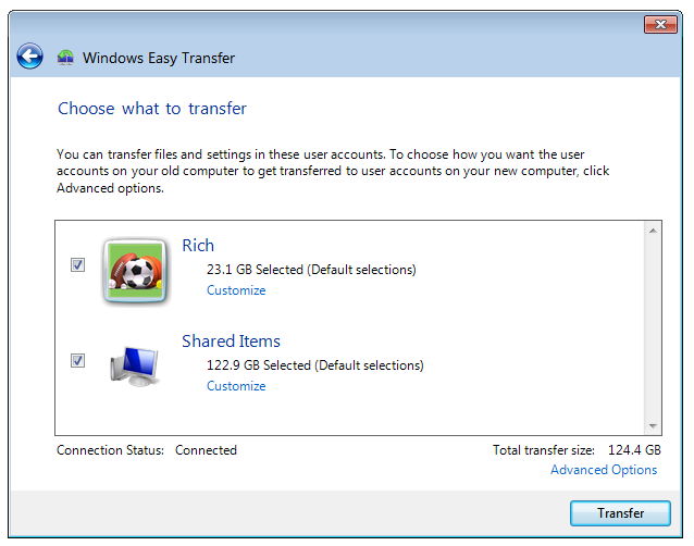 Windows Easy Transfer 2 17
