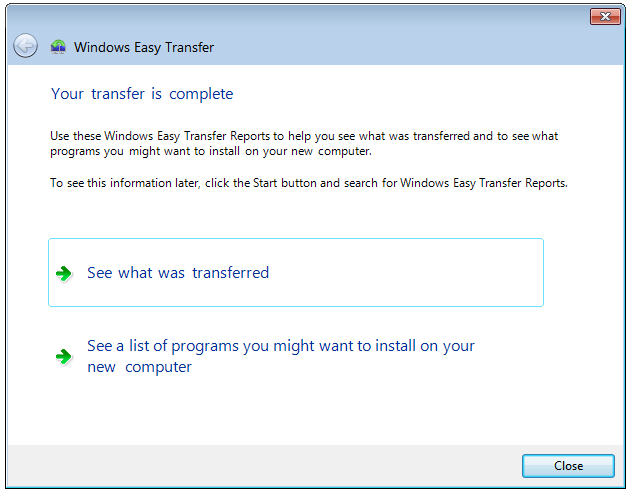 Windows Easy Transfer 2 19