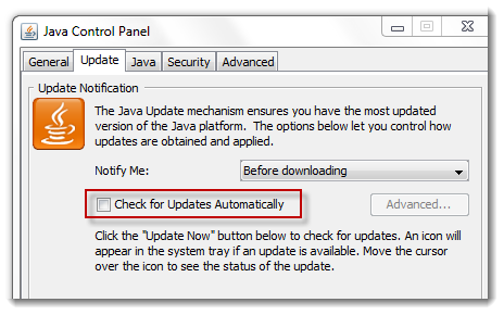 disable java update scheduler 03 14 Ways to Extend Laptop and Tablet Battery Life [Updated]