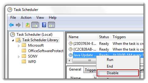disable java update scheduler 05 14 Ways to Extend Laptop and Tablet Battery Life [Updated]
