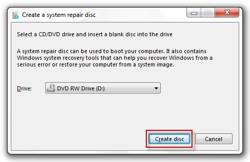 create system repair disc 2 Use a Windows Repair Disc or USB Drive to Fix Your Broken PC [Updated]