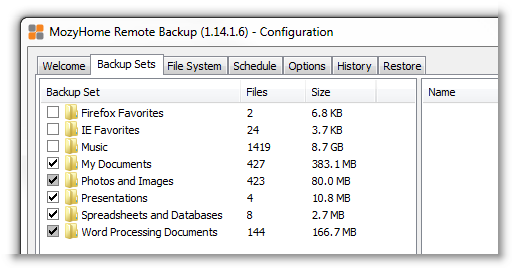 mozy backup02 MozyHome Free Backup Prevents Data Loss